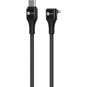 Kabel kątowy USB-C - USB-C, ERPOWER Single Cobra Cable, 100W, 1.5 m, oplatany, czarny