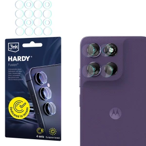 4x Szkło hybrydowe na soczewki aparatu, 3mk Hardy Fusion Lens Protection do Motorola Moto G77 5G / G67 5G