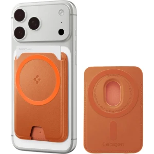Portfel na karty Spigen Valentinus Wallet MagFit+ 3-Card do MagSafe, pomarańczowy