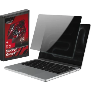 Szkło hybrydowe, prywatyzujące na ekran Grizz SecretGlass Easy do MacBook Pro 14" M5 Max 2026 z aplikatorem, matowe