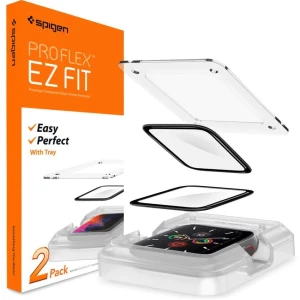 OUTLET: Szkło hybrydowe + Aplikator Spigen Pro Flex EZ Fit do Apple Watch SE / 6 / 5 / 4 (44 mm), czarne