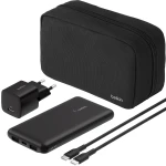 Bateria Belkin Boost Bundle Power Bank 10K 15W 10000 mAh + ładowarka sieciowa z kablem USB-C + etui, czarne