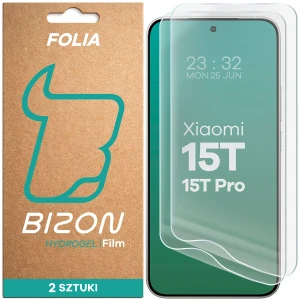 Folia hydrożelowa na ekran Bizon Film Hydrogel Front Duo do Xiaomi 15T / 15T Pro, 2 sztuki