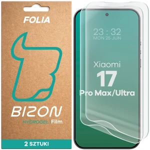 Folia hydrożelowa na ekran Bizon Film Hydrogel Front Duo do Xiaomi 17 Ultra / 17 Pro Max, 2 sztuki