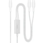 Kabel Belkin Boost Pro Braided USB-C do 2x USB-C 140W 1,5m, biały