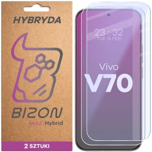 Elastyczne szkło hybrydowe Bizon Hybrid Mule Duo do Vivo V70 5G, 2 sztuki
