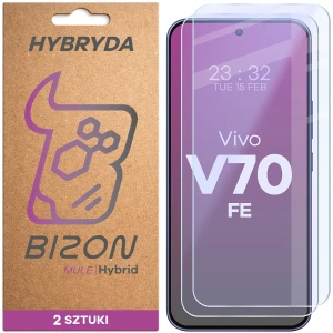 Elastyczne szkło hybrydowe Bizon Hybrid Mule Duo do Vivo V70 FE 5G, 2 sztuki