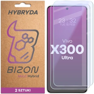Elastyczne szkło hybrydowe Bizon Hybrid Mule Duo do Vivo X300 Ultra, 2 sztuki