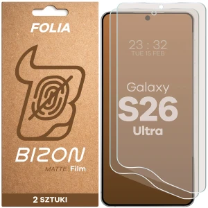 Folia matowa Bizon Film Matte Duo do Galaxy S26 Ultra, 2 sztuki