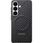 Oryginalne etui Samsung Carbon Magnet Case do MagSafe do Galaxy S26, szare z włóknem węglowym