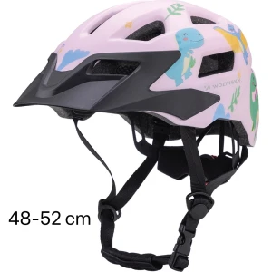 Kask rowerowy dziecięcy MTB Wozinsky HT-45R z odpinanym daszkiem 48-52 cm,  różowy