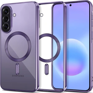 Etui z osłoną aparatu Tech-Protect MagFlex do Galaxy A57 5G do MagSafe, przezroczysto-fioletowe