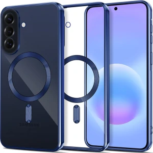Etui z osłoną aparatu Tech-Protect MagFlex do Galaxy A57 5G do MagSafe, przezroczysto-granatowe