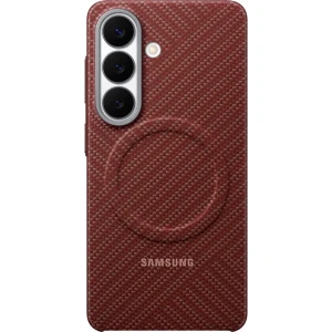 Oryginalne etui Samsung Carbon Magnet Case do MagSafe do Galaxy S26, czerwone z włóknem węglowym
