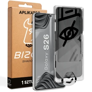 Szkło prywatyzujące z ramką aplikacyjną Bizon Glass Aplikator Shadow do Galaxy S26, 1 zestaw