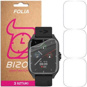 Folia ochronna na ekran zegarka Bizon Watch Film HydroFlex do Garett GRC Activity 2, 3 sztuki