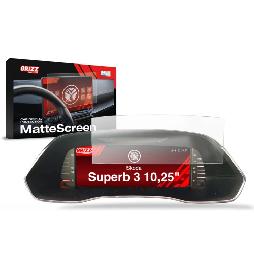 Folia matowa Grizz Protector do Skoda Superb 3 Virtual Cockpit 10,25" (2019-2024)