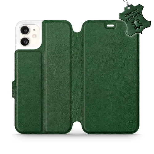 Etui z naturalnej skóry do iPhone 11, Mobiwear Leather, zielone