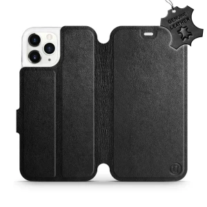 Etui z naturalnej skóry do iPhone 11 Pro, Mobiwear Leather, czarne