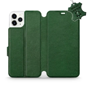 Etui z naturalnej skóry do iPhone 11 Pro Max, Mobiwear Leather, zielone