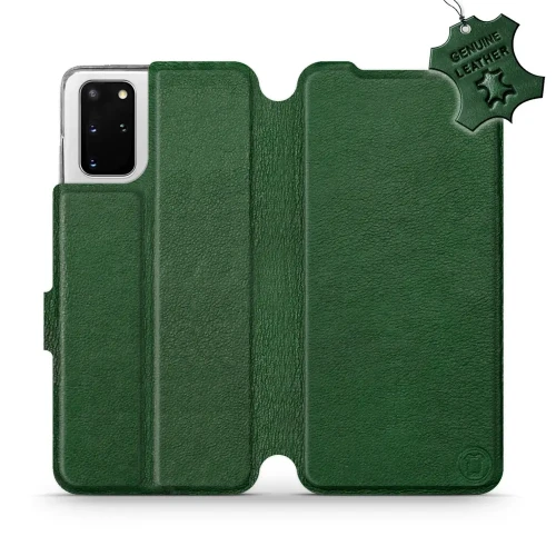 Etui z naturalnej skóry do Galaxy S20 Plus, Mobiwear Leather, zielone
