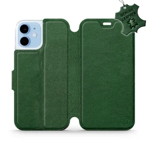 Etui z naturalnej skóry do iPhone 12 Mini, Mobiwear Leather, zielone