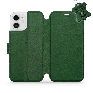 Etui z naturalnej skóry do iPhone 12, Mobiwear Leather, zielone