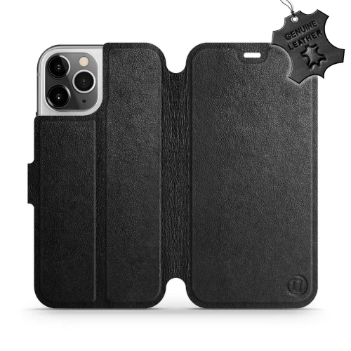 Etui z naturalnej skóry do iPhone 12 Pro, Mobiwear Leather, czarne