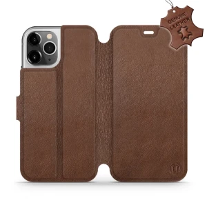 Etui z naturalnej skóry do iPhone 12 Pro, Mobiwear Leather, brązowe