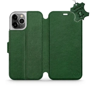 Etui z naturalnej skóry do iPhone 12 Pro, Mobiwear Leather, zielone