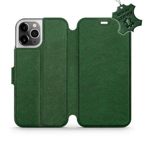 Etui z naturalnej skóry do iPhone 12 Pro, Mobiwear Leather, zielone