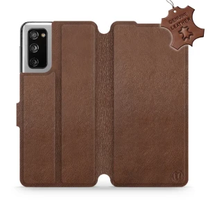 Etui z naturalnej skóry do Galaxy S20 FE, Mobiwear Leather, brązowe