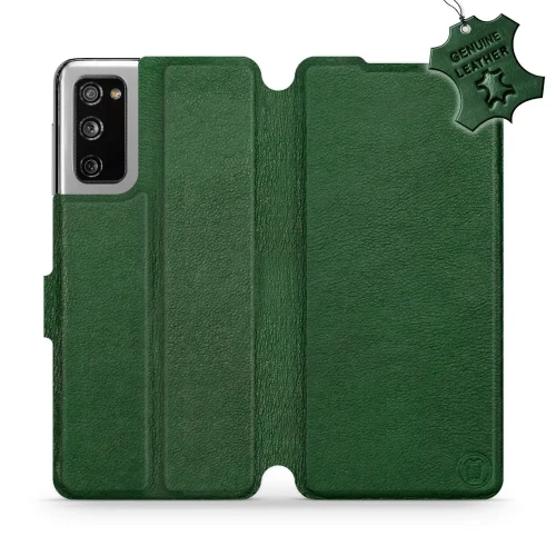 Etui z naturalnej skóry do Galaxy S20 FE, Mobiwear Leather, zielone