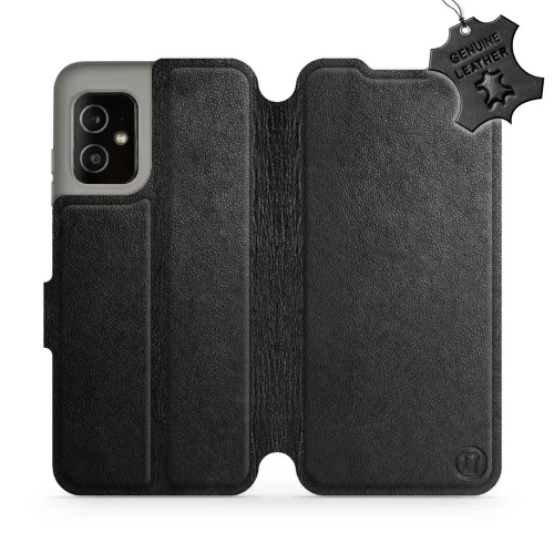 Etui z naturalnej skóry do Asus Zenfone 8, Mobiwear Leather, czarne