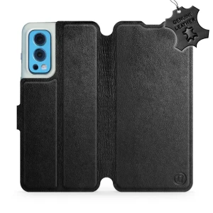 Etui z naturalnej skóry do OnePlus Nord 2 5G, Mobiwear Leather, czarne