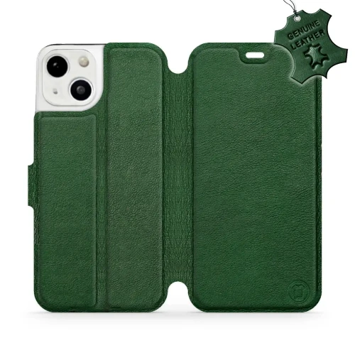 Etui z naturalnej skóry do iPhone 13, Mobiwear Leather, zielone