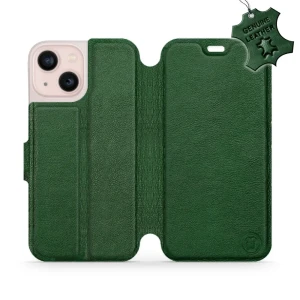 Etui z naturalnej skóry do iPhone 13 Mini, Mobiwear Leather, zielone