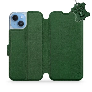 Etui z naturalnej skóry do iPhone 14, Mobiwear Leather, zielone