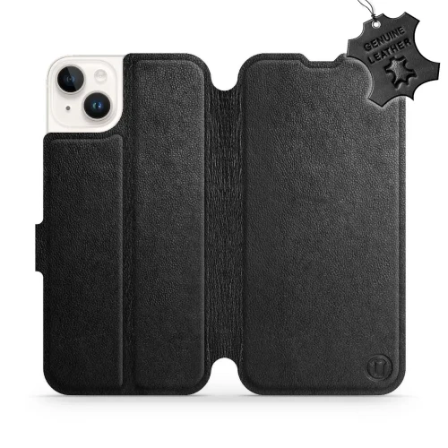 Etui z naturalnej skóry do iPhone 14 Plus, Mobiwear Leather, czarne