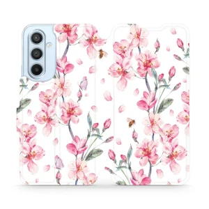 Etui z klapką do Galaxy A54 5G, Mobiwear Book, różowa wiosna