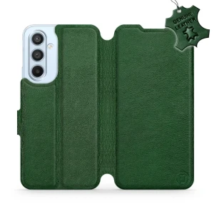 Etui z naturalnej skóry do Galaxy A54 5G, Mobiwear Leather, zielone