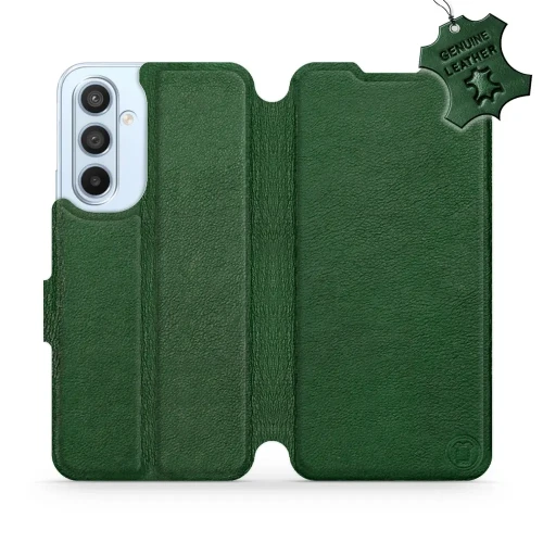 Etui z naturalnej skóry do Galaxy A54 5G, Mobiwear Leather, zielone