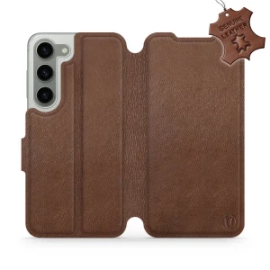 Etui z naturalnej skóry do Galaxy S23, Mobiwear Leather, brązowe