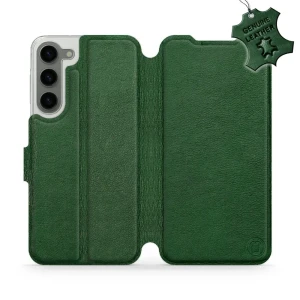 Etui z naturalnej skóry do Galaxy S23 Plus, Mobiwear Leather, zielone