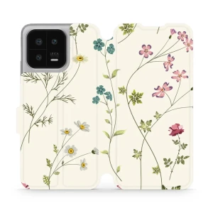 Etui z klapką do Xiaomi 13, Mobiwear Book, polne kwiaty