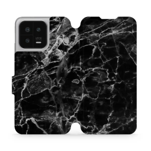 Etui z klapką do Xiaomi 13, Mobiwear Book, czarny marmur