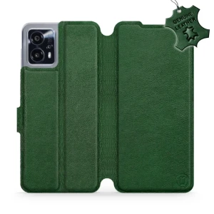 Etui z naturalnej skóry do Motorola Moto G13, Mobiwear Leather, zielone