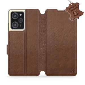 Etui z naturalnej skóry do Xiaomi POCO X5 Pro, Mobiwear Leather, brązowe