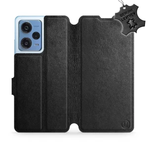 Etui z naturalnej skóry do Xiaomi Redmi Note 12 Pro+ 5G, Mobiwear Leather, czarne