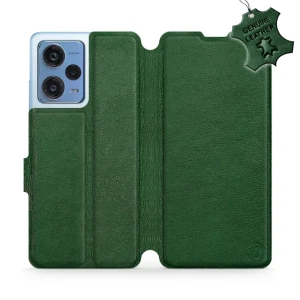 Etui z naturalnej skóry do Xiaomi Redmi Note 12 Pro+ 5G, Mobiwear Leather, zielone